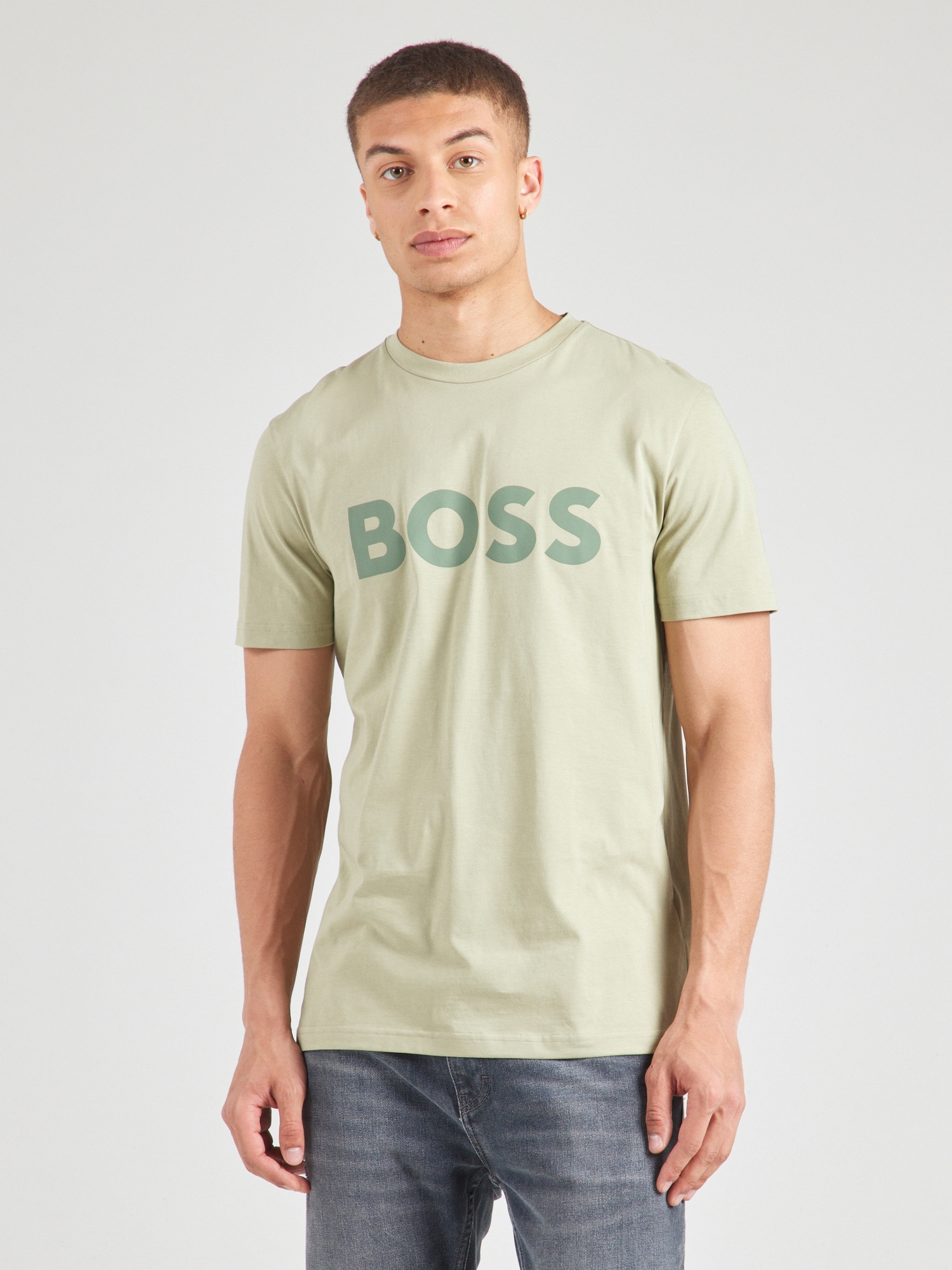 BOSS Póló 'Thinking 1' khaki / jáde termék 2. képe
