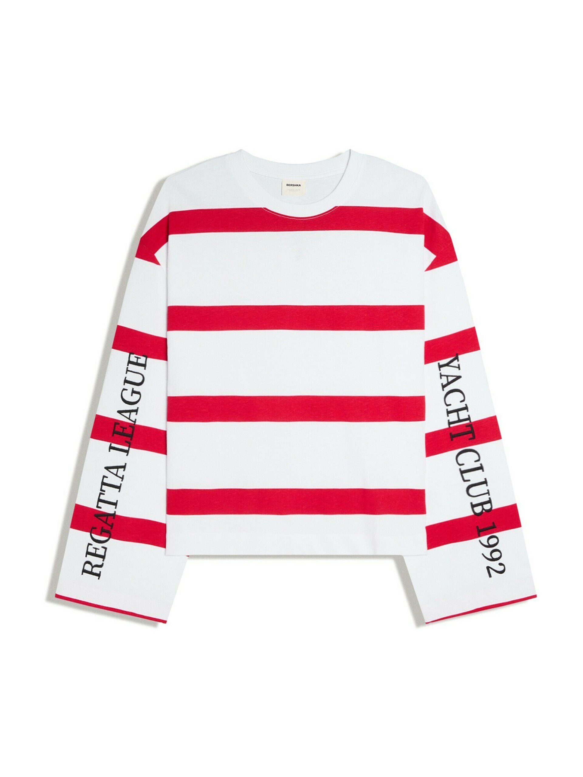 Bershka T-shirt röd / svart herr