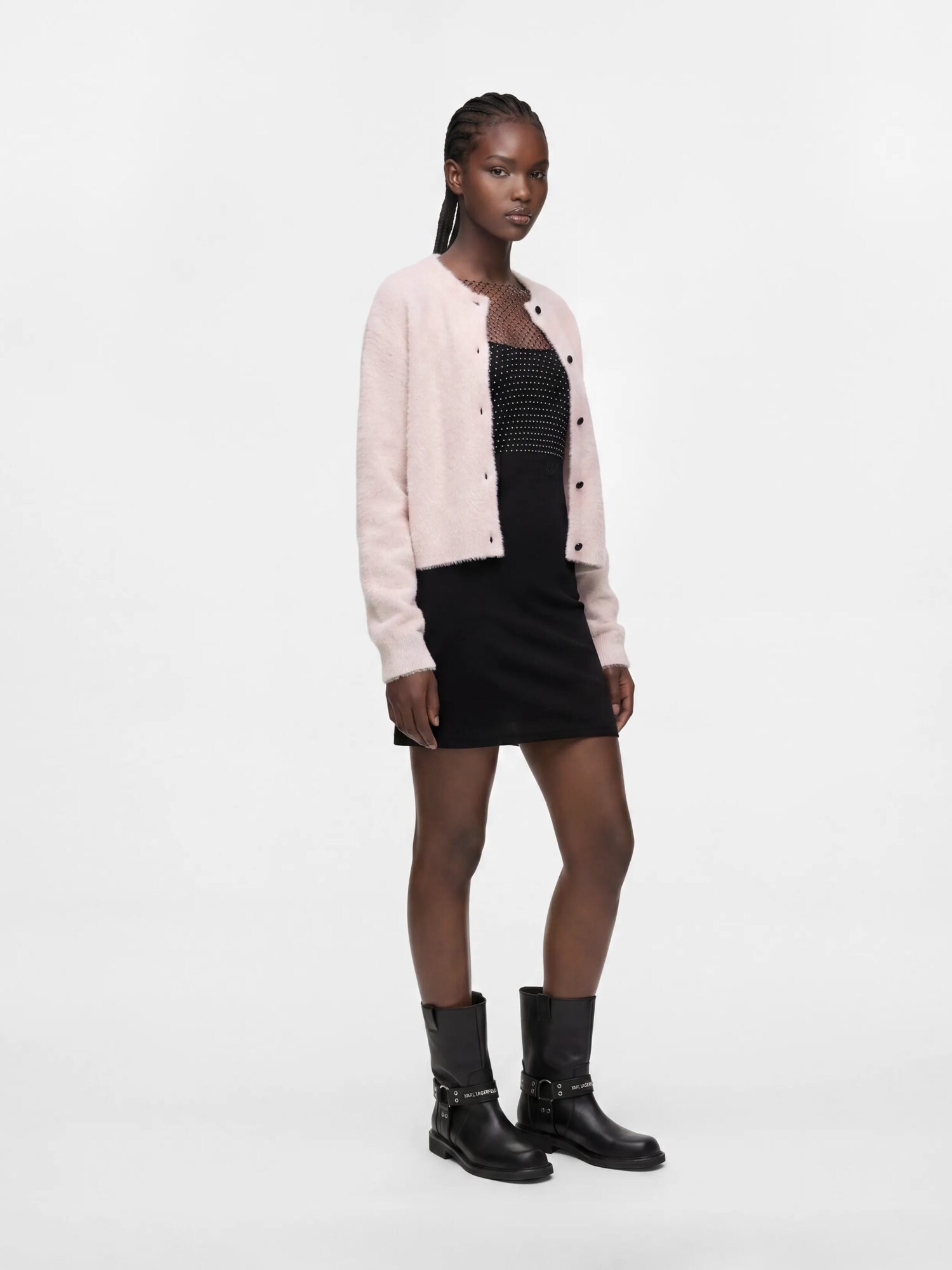 KARL LAGERFELD JEANS Cárdigan rosa – imagen 3