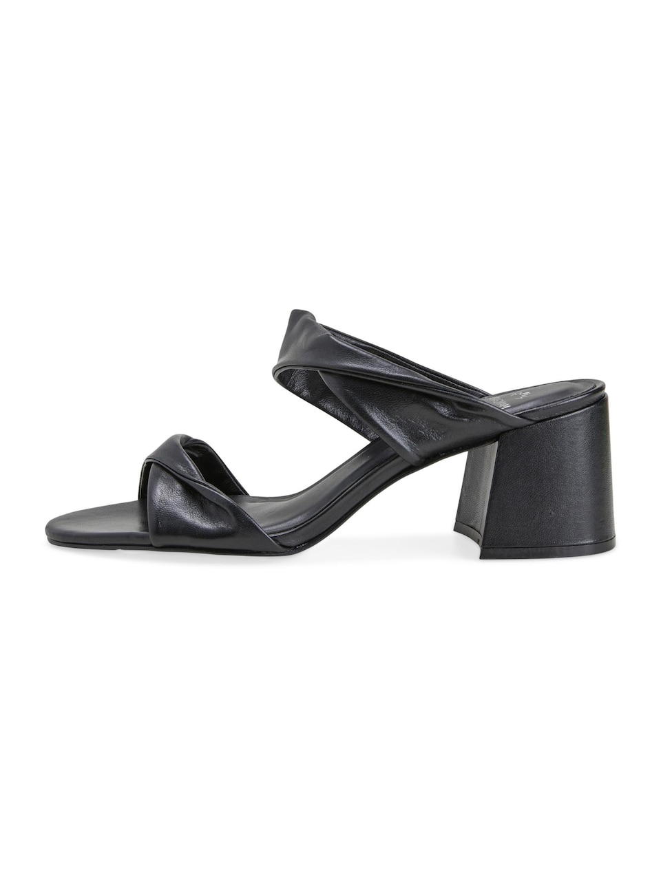 Pantolette 'Xaxim Damen Mules Ziegenleder Schwarz Blockabsatz 6,5 cm'