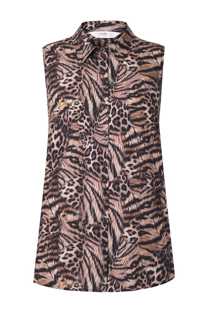 Angel of Style Blusentop Damen Größe 6XL braun / taupe / hellgrau / schwarz
