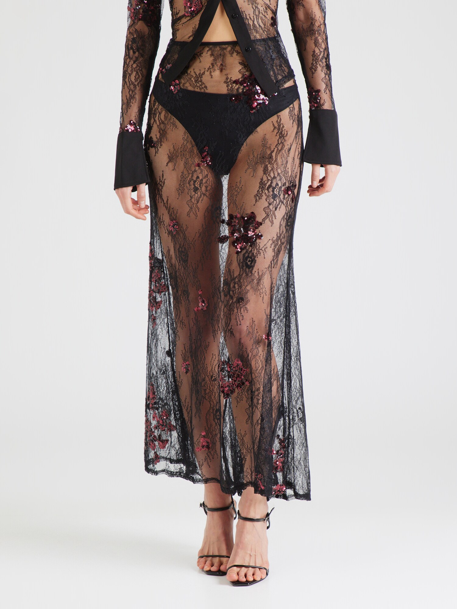TOPSHOP Szoknyák  piros / fekete termék 2. képe