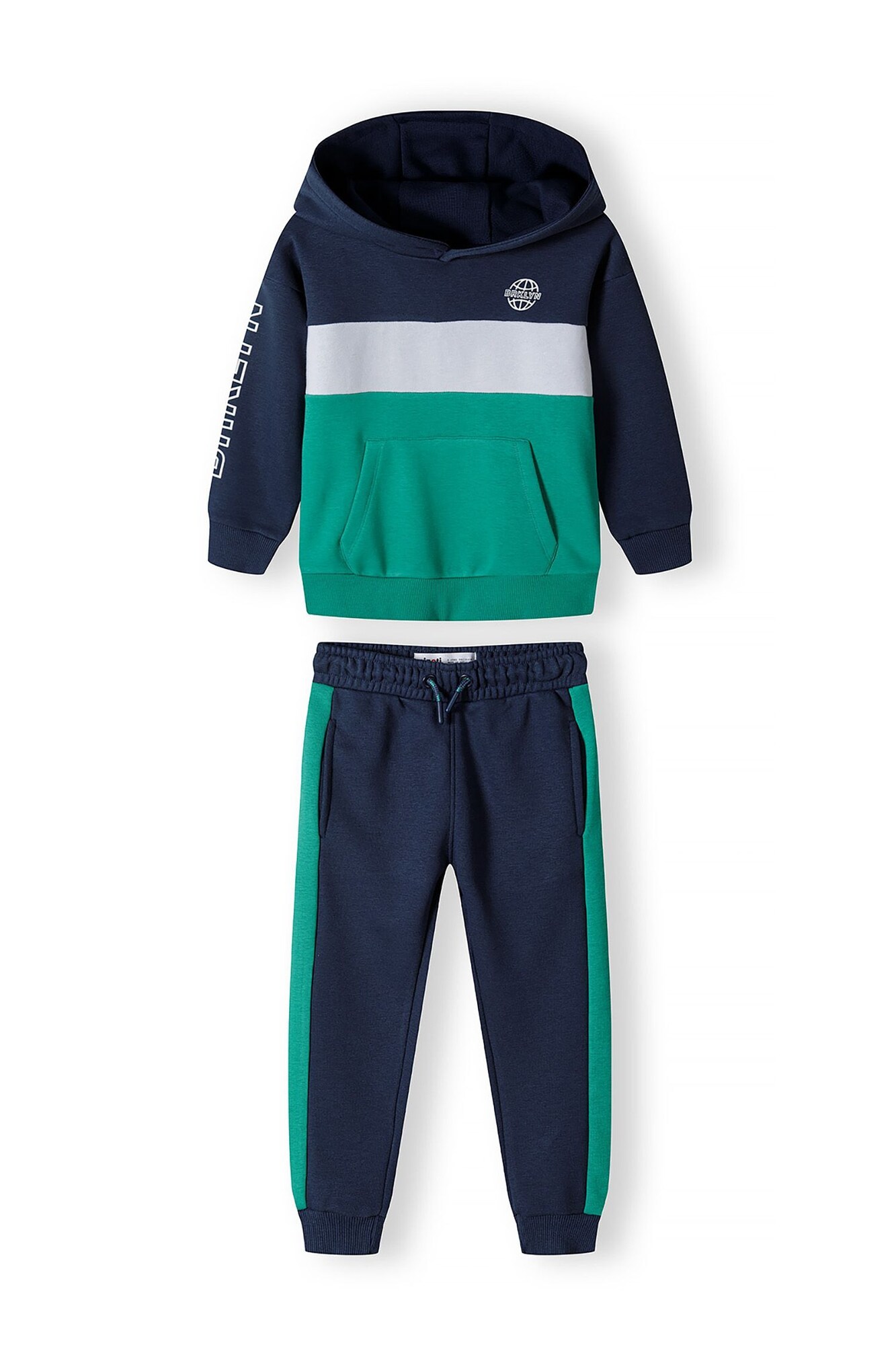 MINOTI Jogging ruhák  tengerészkék / zöld / fehér akciós termékkép 1