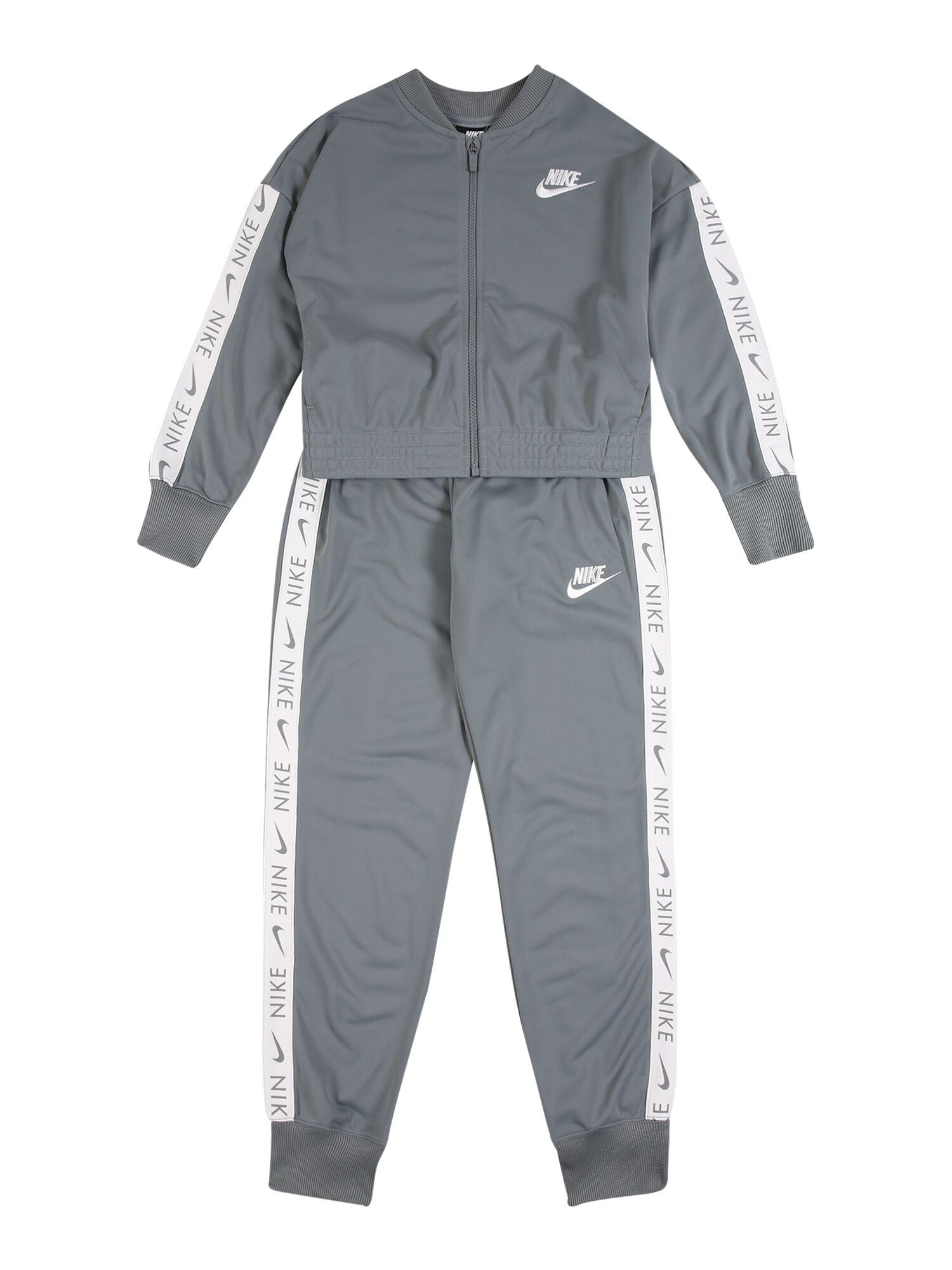 Nike Sportswear Laisvalaikio kostiumas  pilka / balta