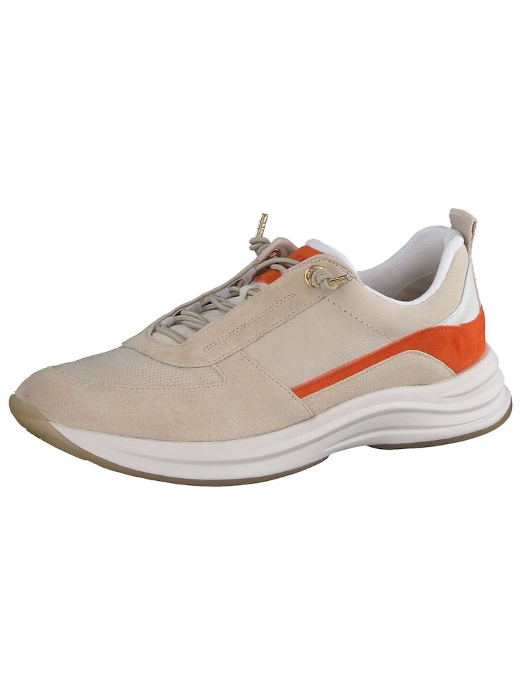 Paul Green Sneaker Damen Größe 37.5 beige / orange / weiß