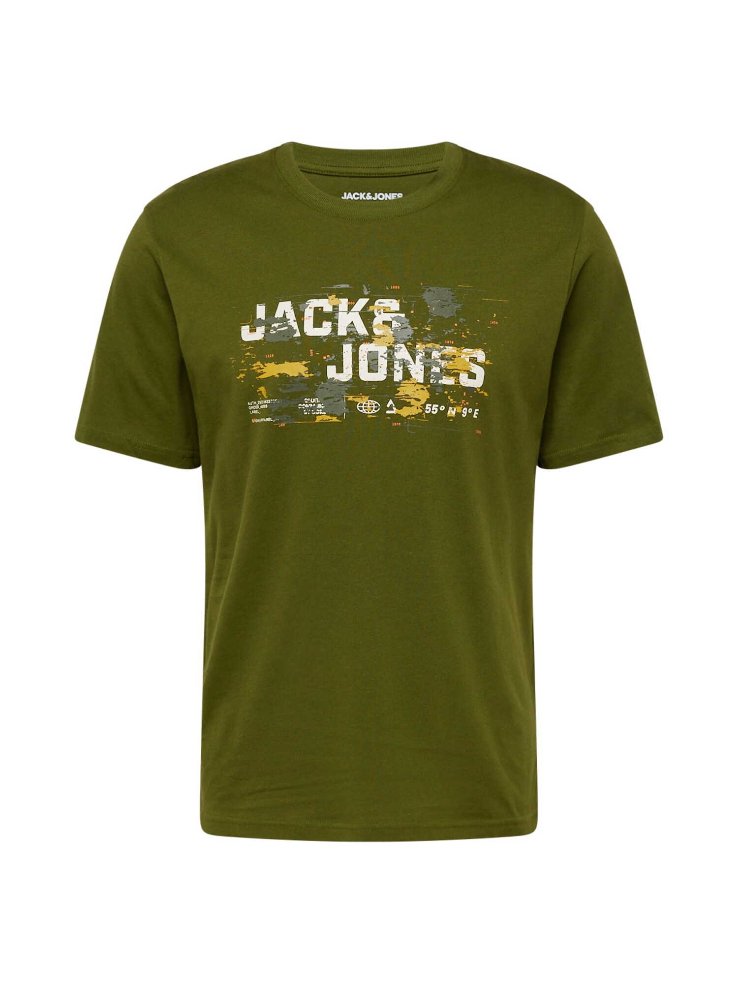 JACK & JONES Tričko  žltá / olivová / oranžová / biela