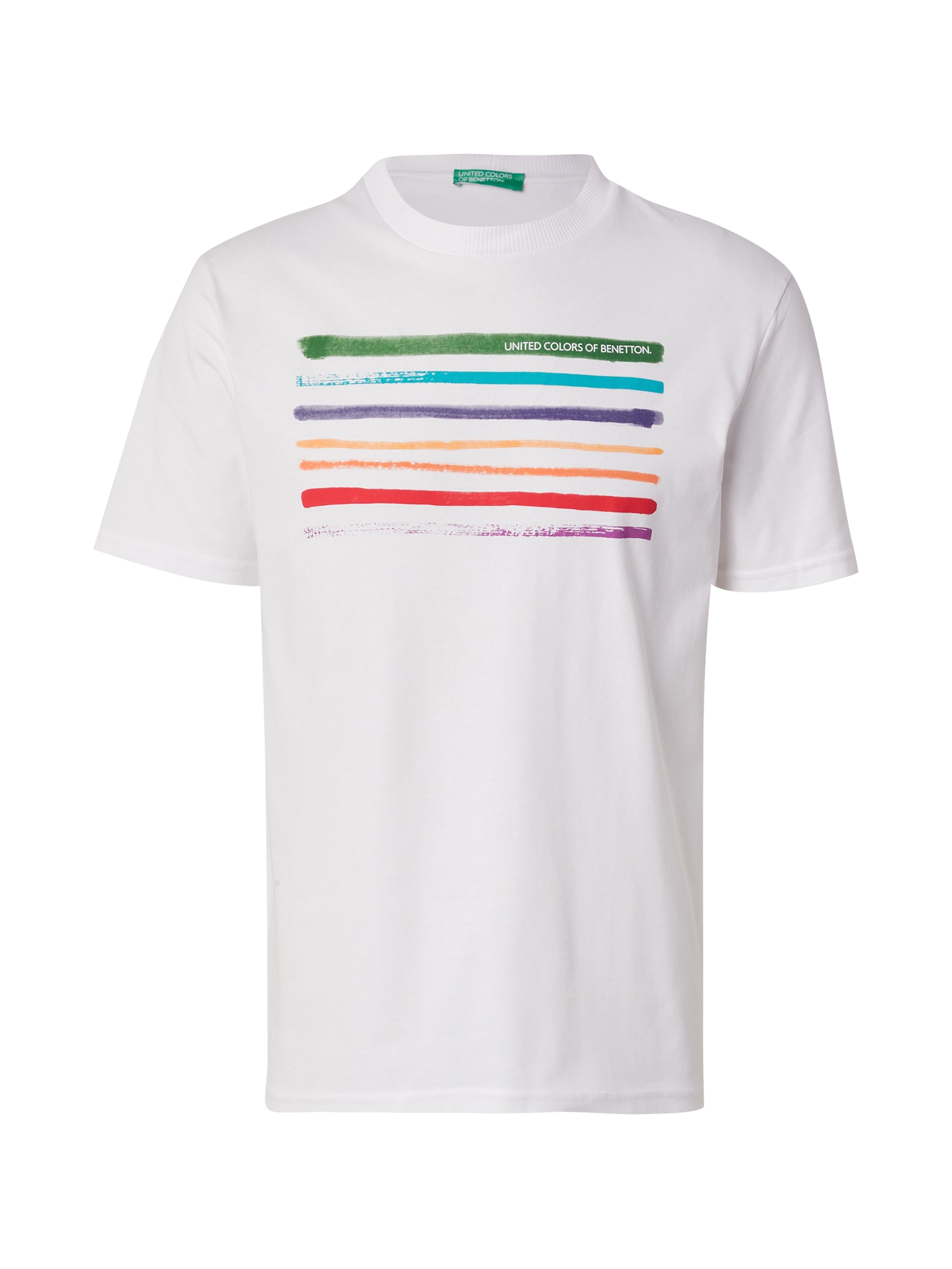 UNITED COLORS OF BENETTON Póló  zöld / lila / piros / fehér akciós termékkép 1