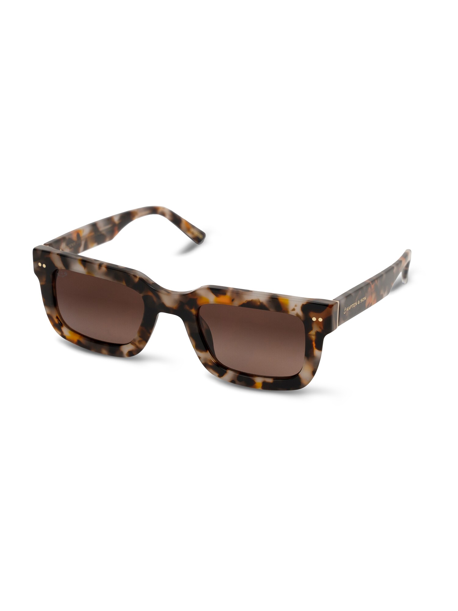 Kapten & Son Slnečné okuliare 'Phoenix Desert Speckled Brown'  hnedá / mokka / biela