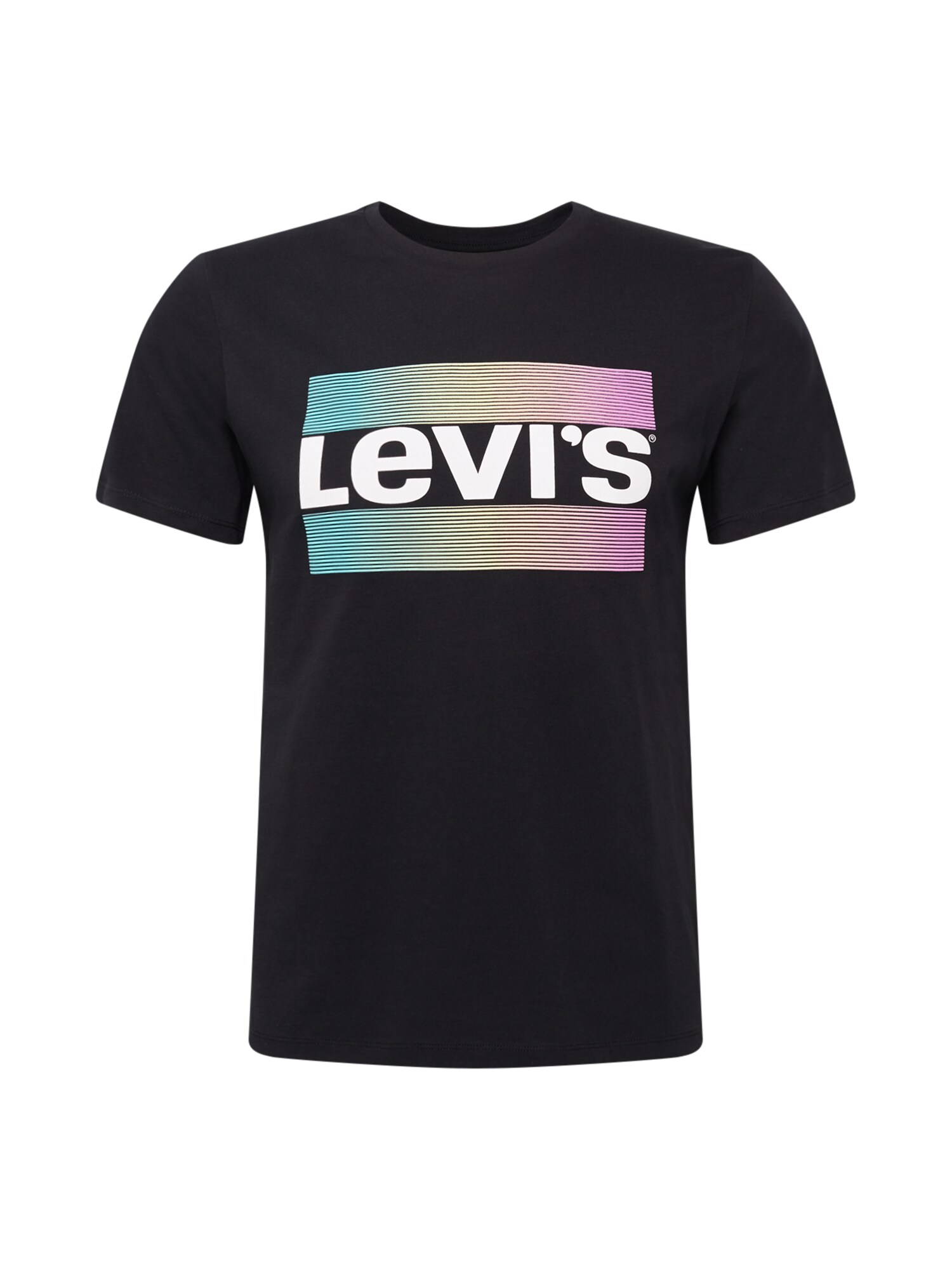 LEVI'S Marškinėliai  juoda / balta / šviesiai violetinė / šviesiai mėlyna
