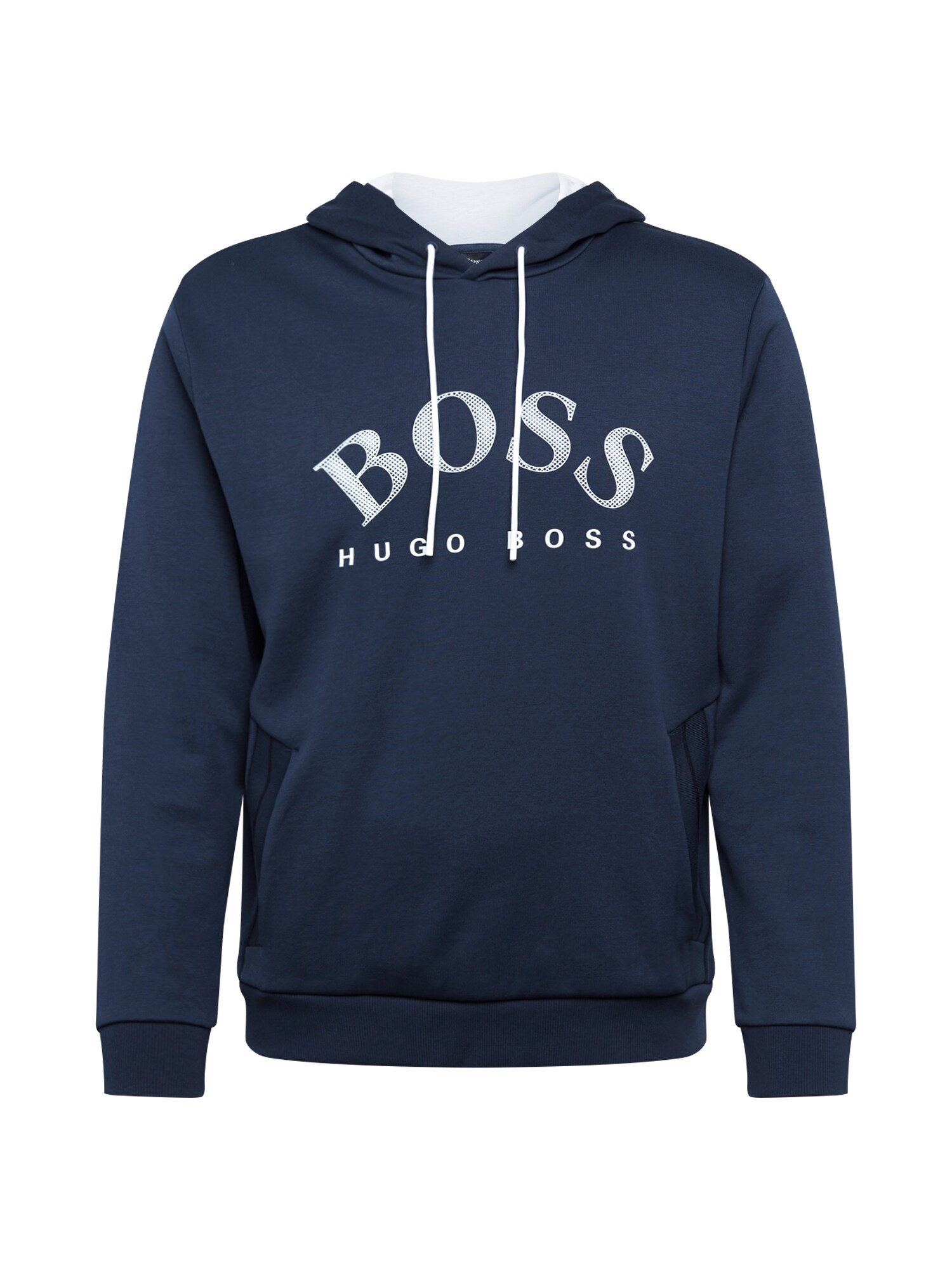 BOSS ATHLEISURE Megztinis be užsegimo 'Soody'  tamsiai mėlyna / balta