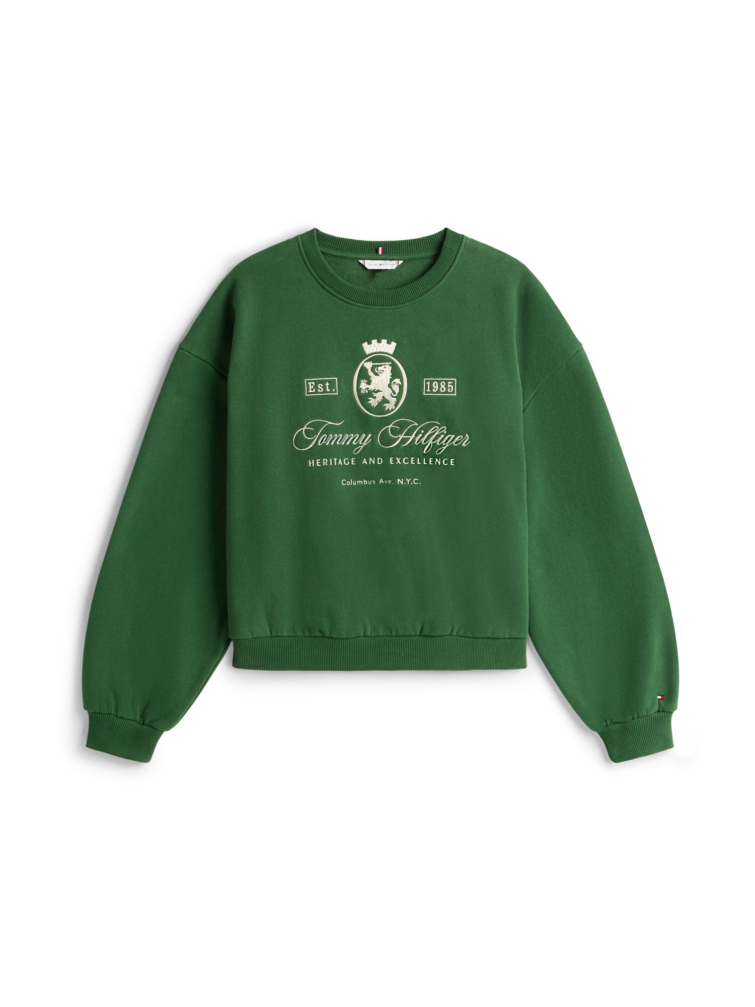 TOMMY HILFIGER Sudadera  verde / blanco