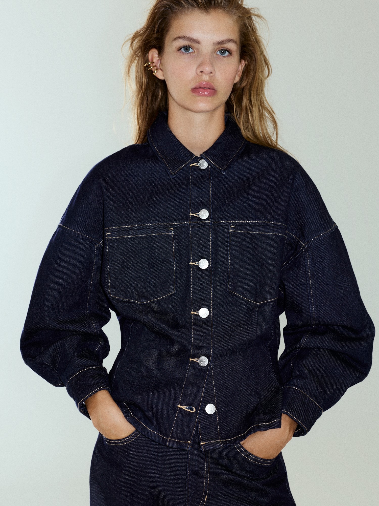 Pull&Bear Bluza tamno plava