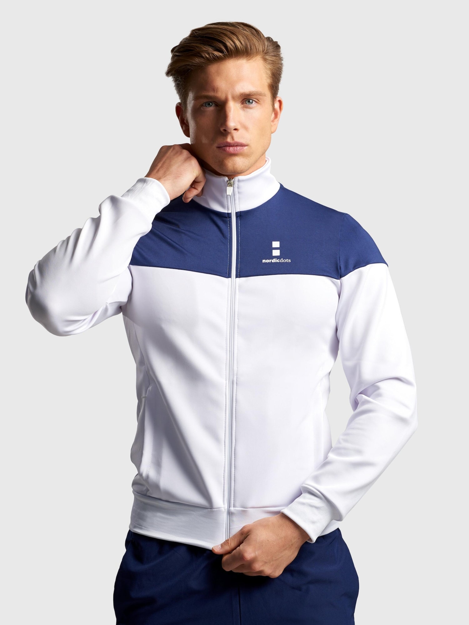 nordicdots Giacca sportiva 'Off Court'  blu reale / bianco