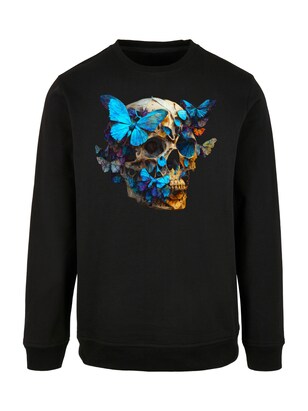 F4NT4STIC Sweatshirt ‘Schmetterling’ Blauw / Zwart