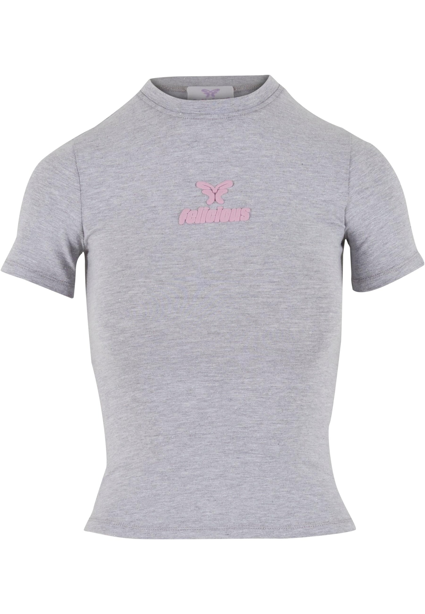 Felicious Tricou  gri amestecat / roz