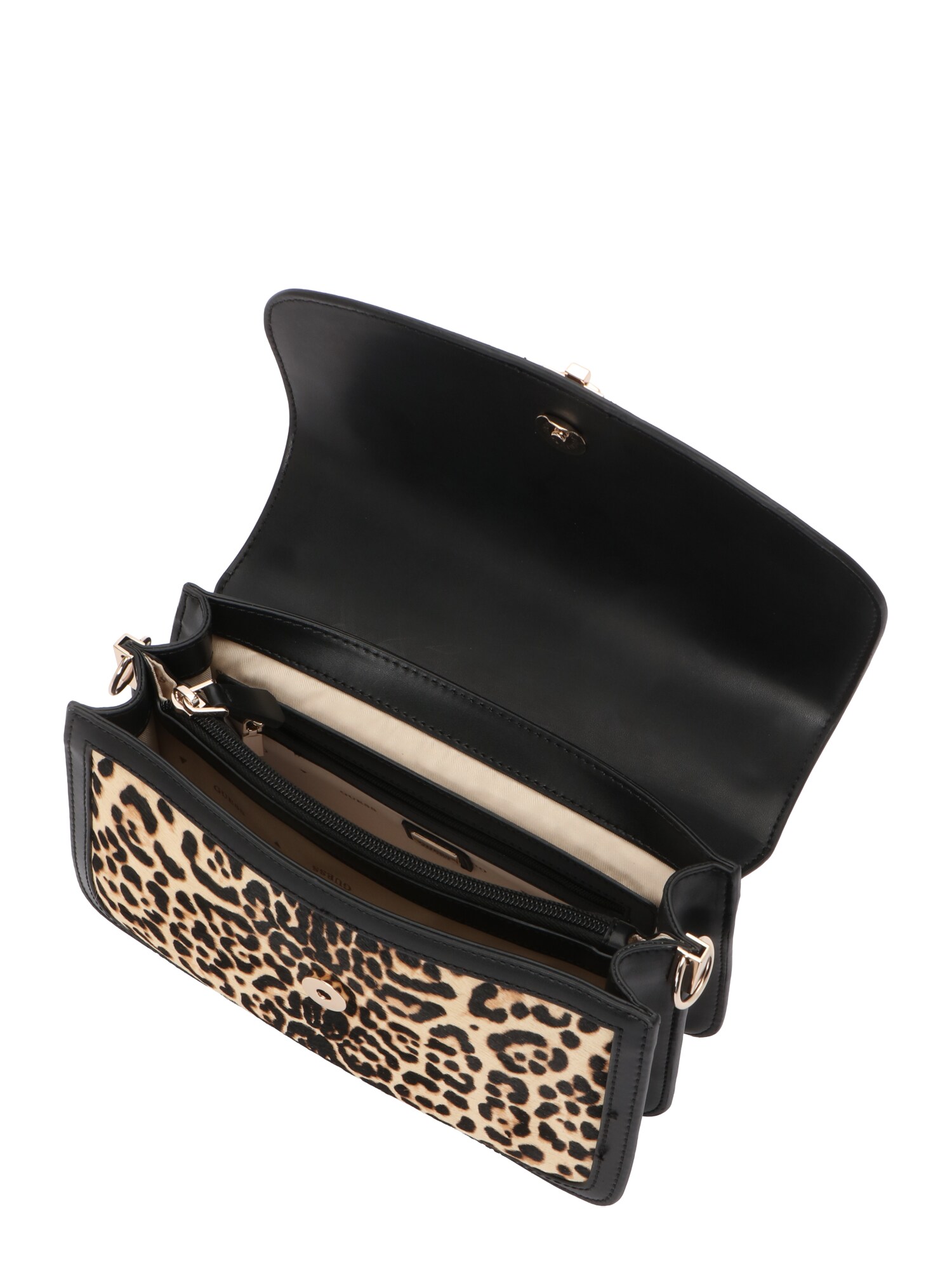 GUESS Bolso de hombro 'AUDREY'  capuchino / negro