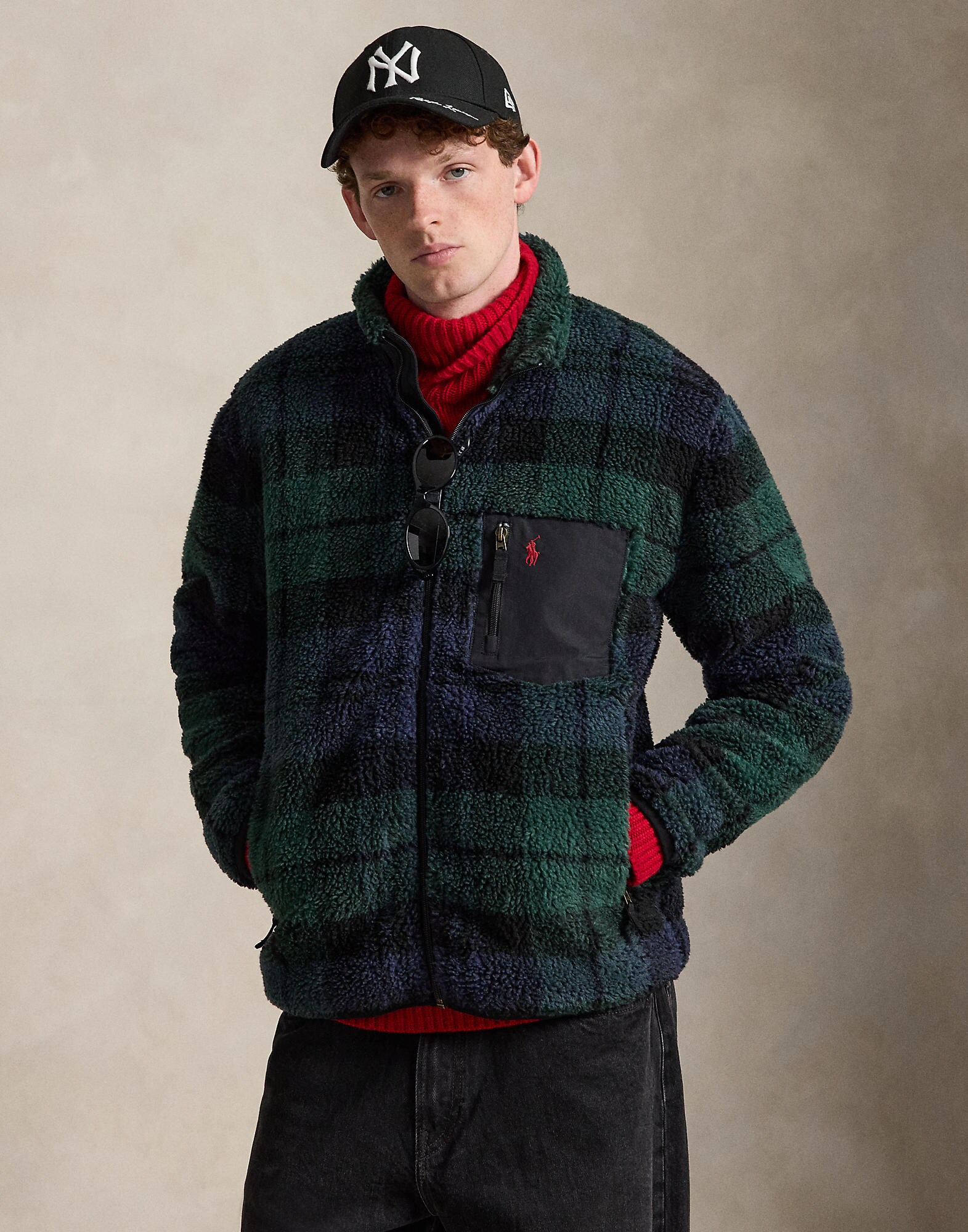 Polo Ralph Lauren Chaqueta de entretiempo  navy / verde / verde oscuro / negro – imagen 3