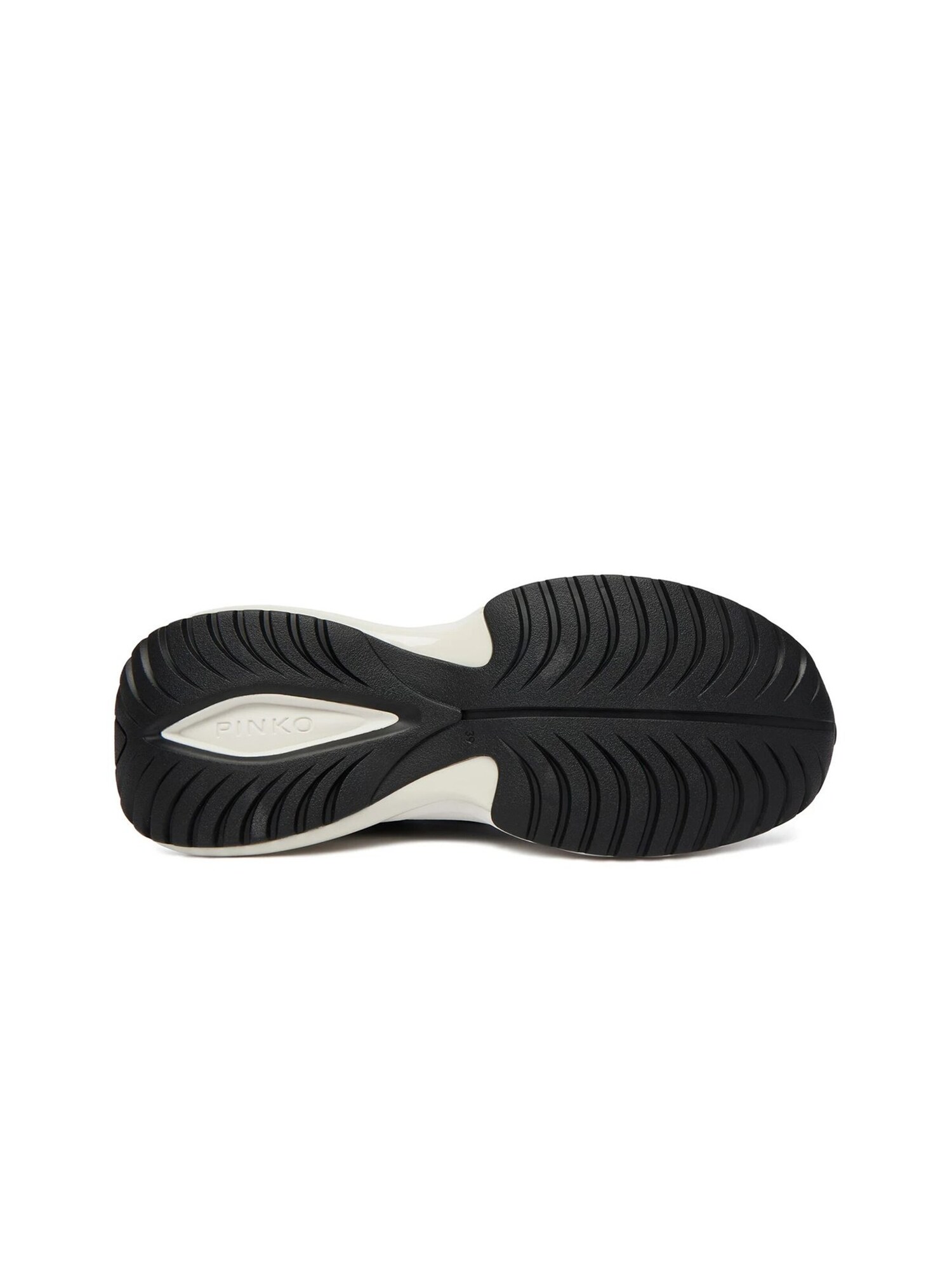 PINKO Zapatillas deportivas bajas 'Ariel 19 - Sneaker Calf Leather/Patent/Monogram Net'  negro – imagen 4