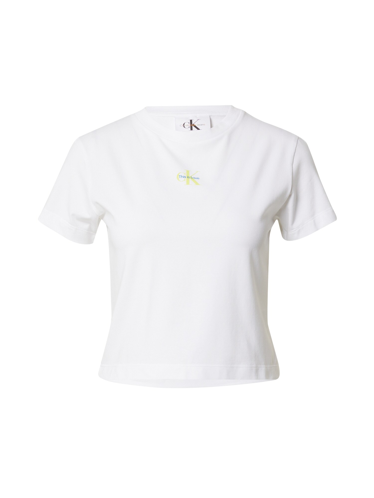 Calvin Klein Jeans Tričko  modrá / žltá / biela