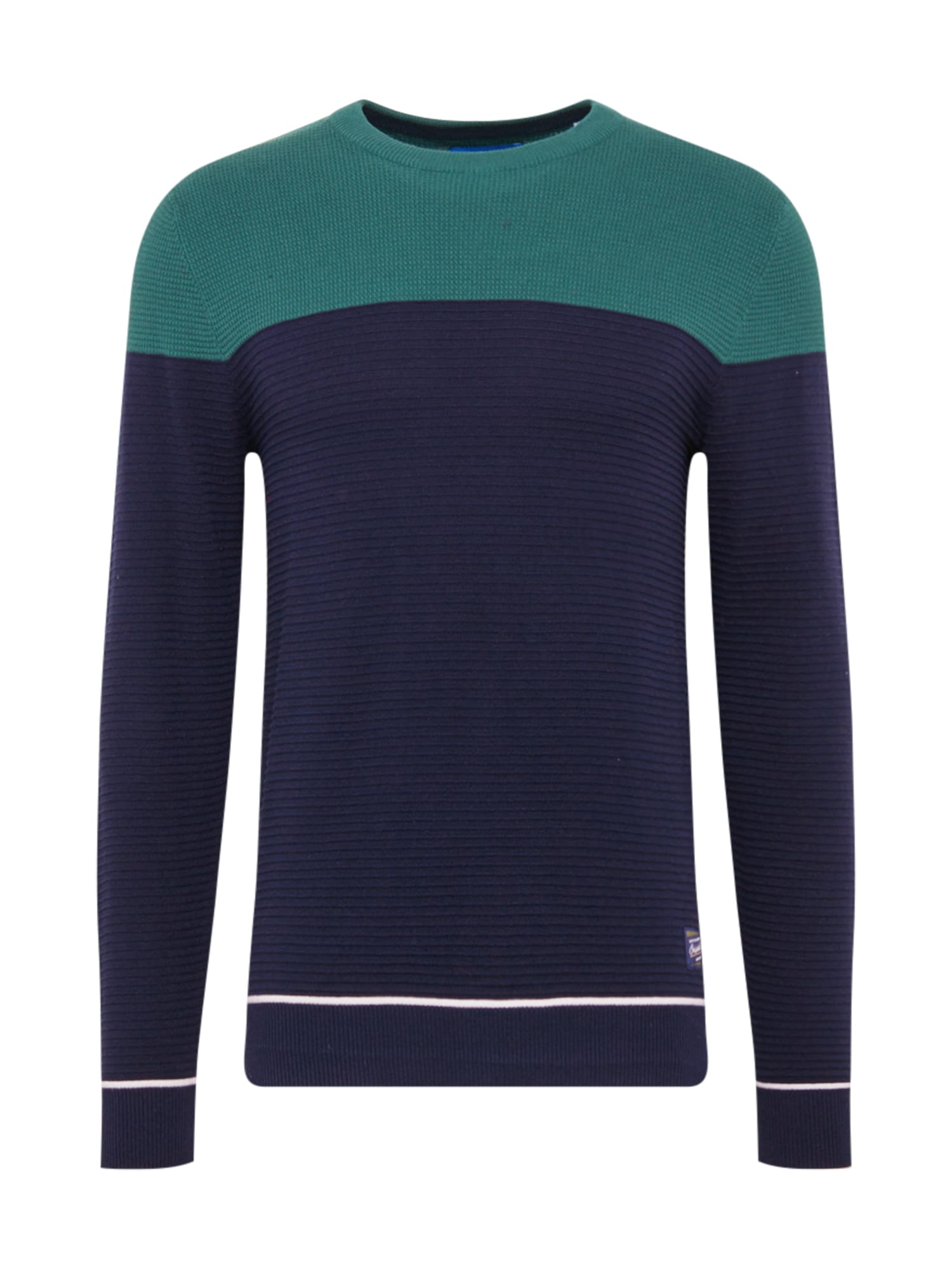 JACK & JONES Megztinis  tamsiai žalia / tamsiai mėlyna