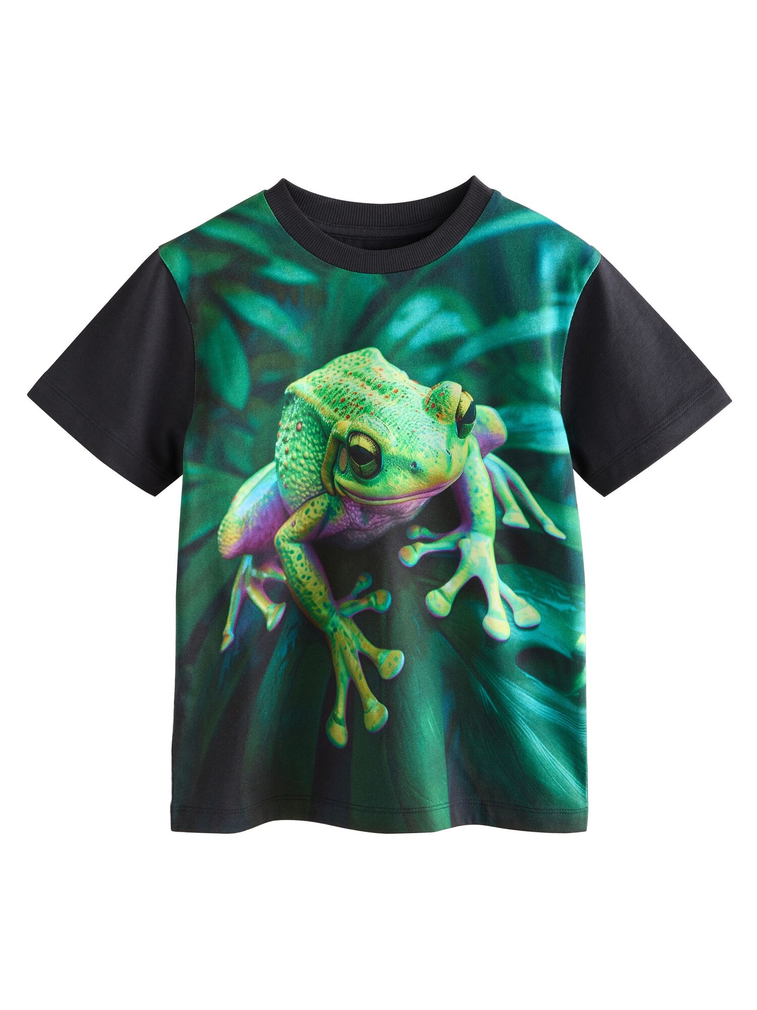 Next Tricou Print  verde / lila / negru