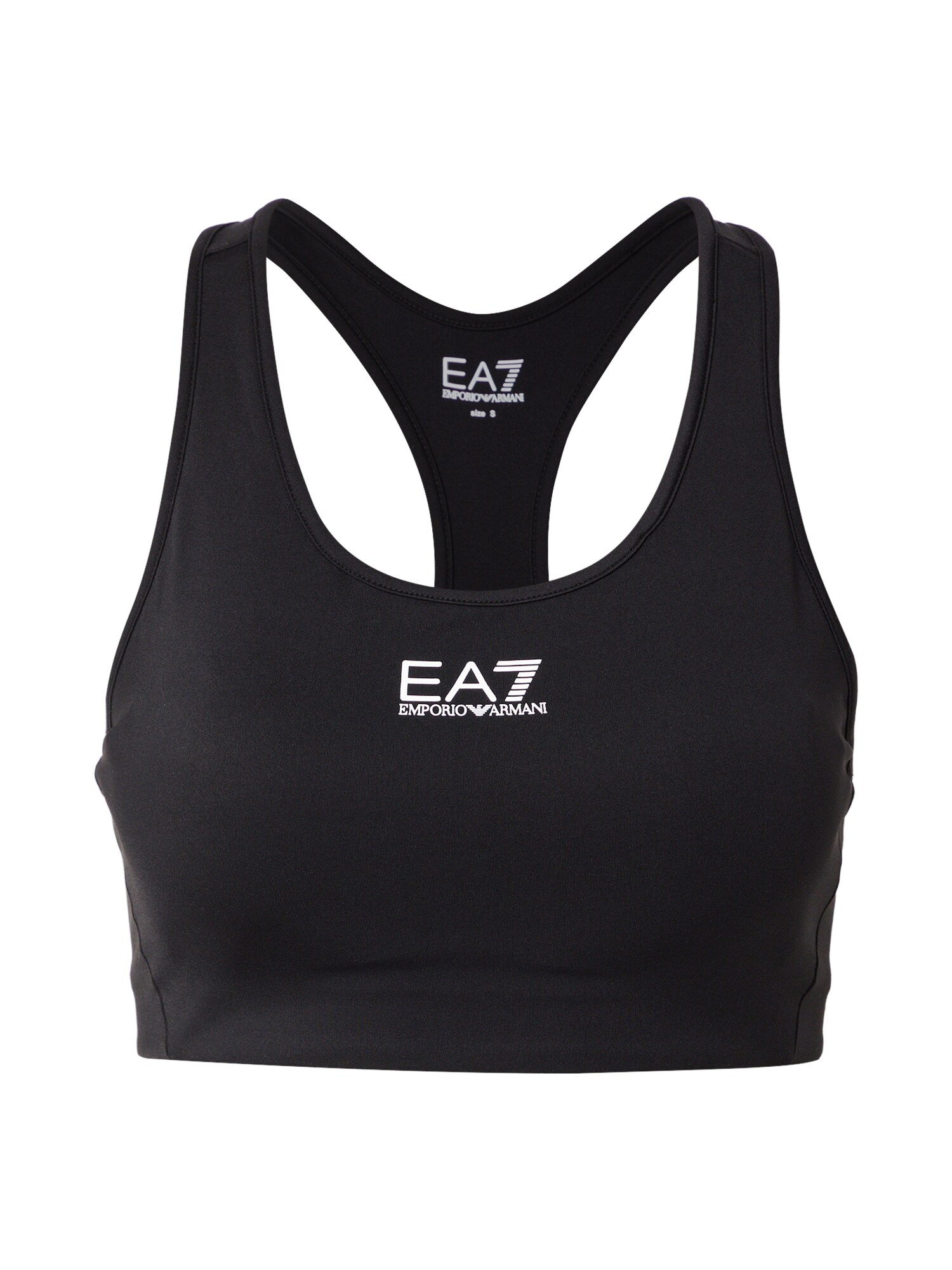 EA7 Emporio Armani Sutien sport  negru / alb