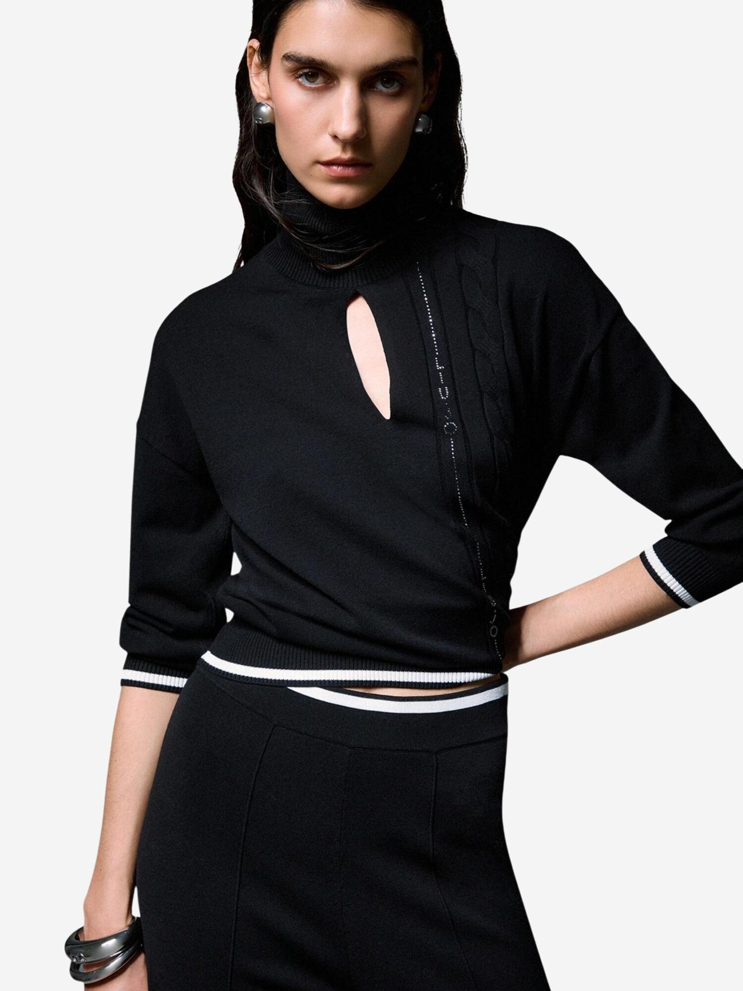 Liu Jo Jersey negro / blanco – imagen 11