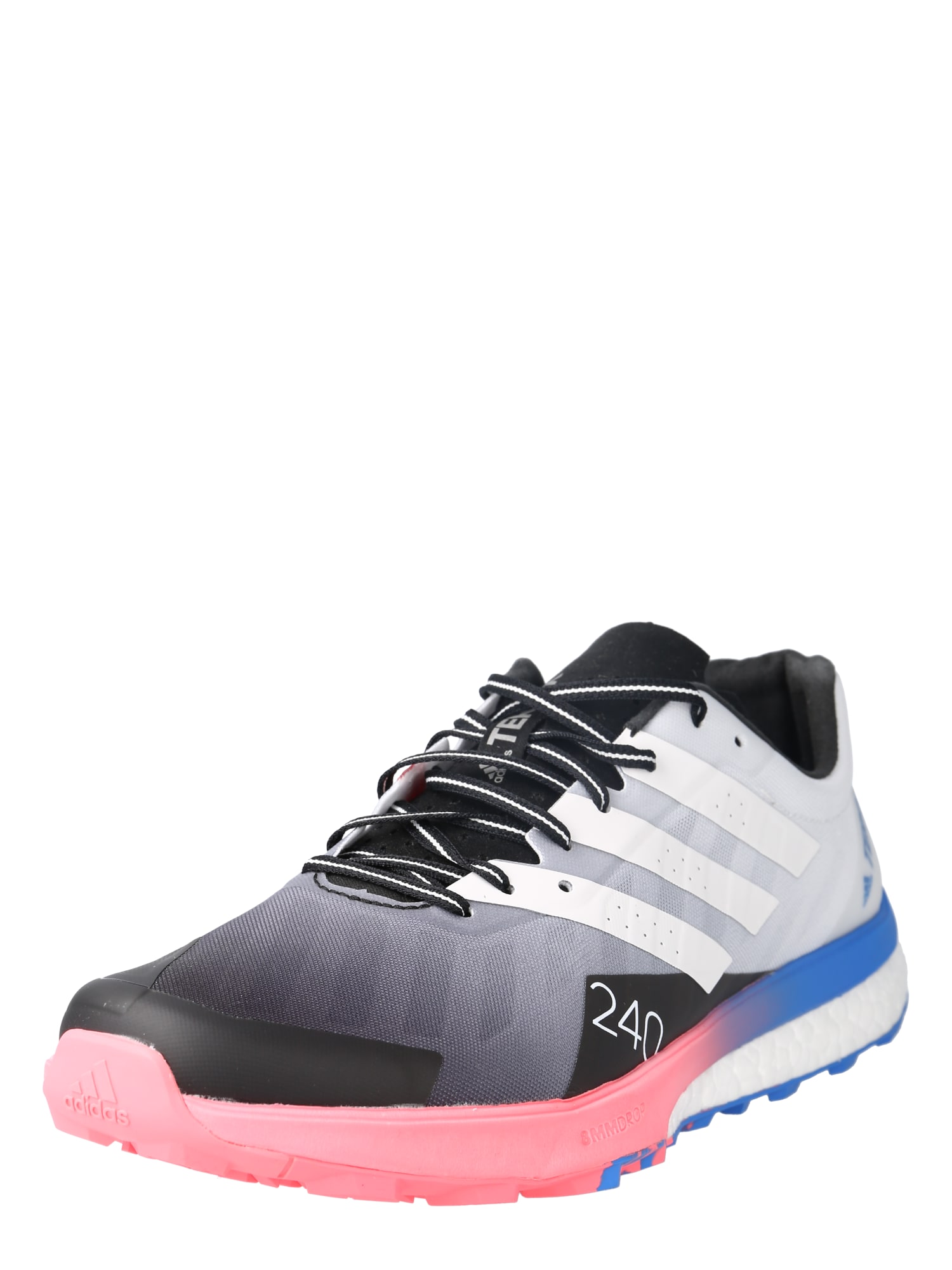 adidas Terrex Bėgimo batai 'TERREX Speed Ultra' juoda / pilka / balta / mėlyna / rožinė
