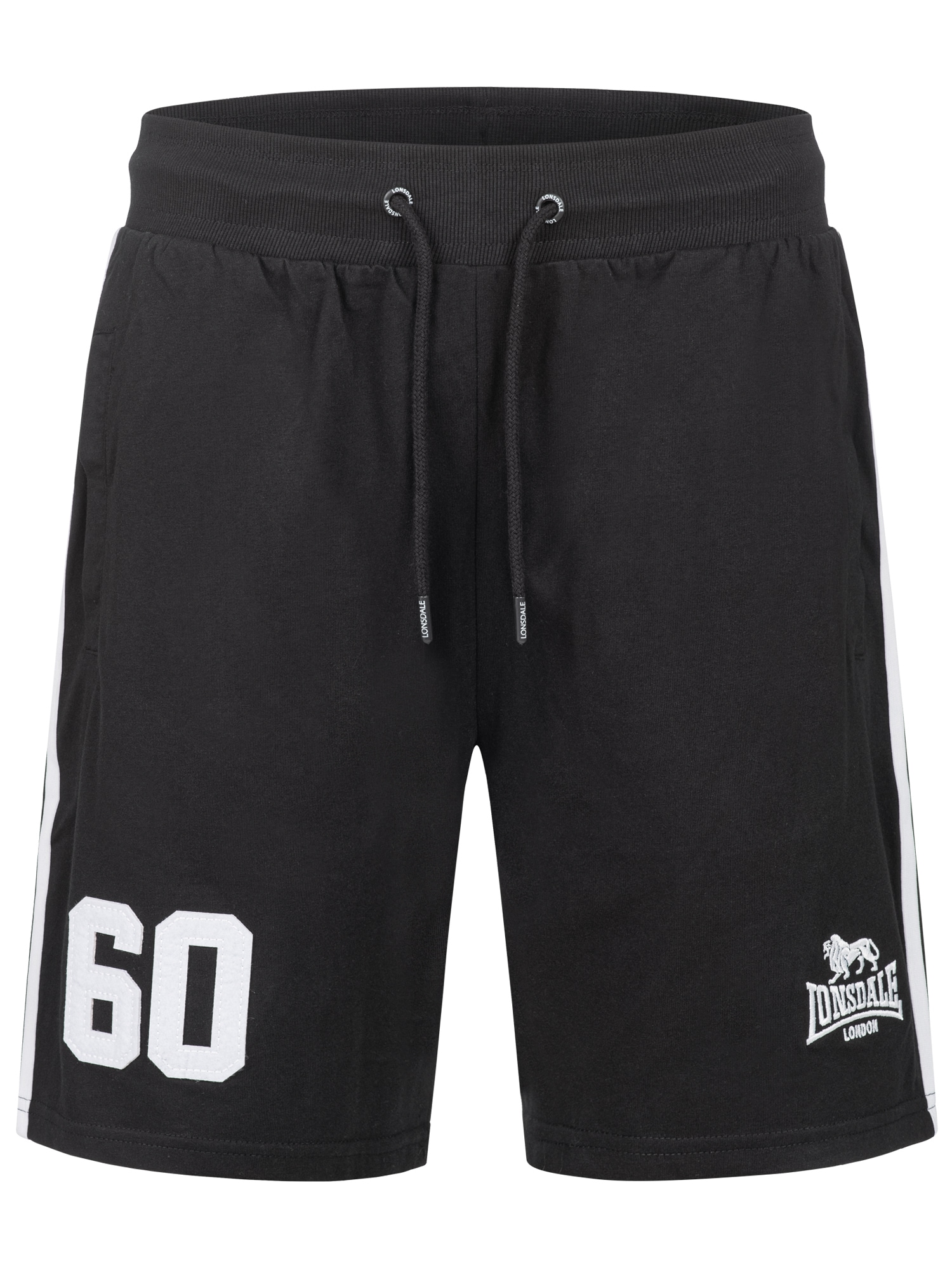 LONSDALE Pantaloni sport  MARWICK   negru / alb
