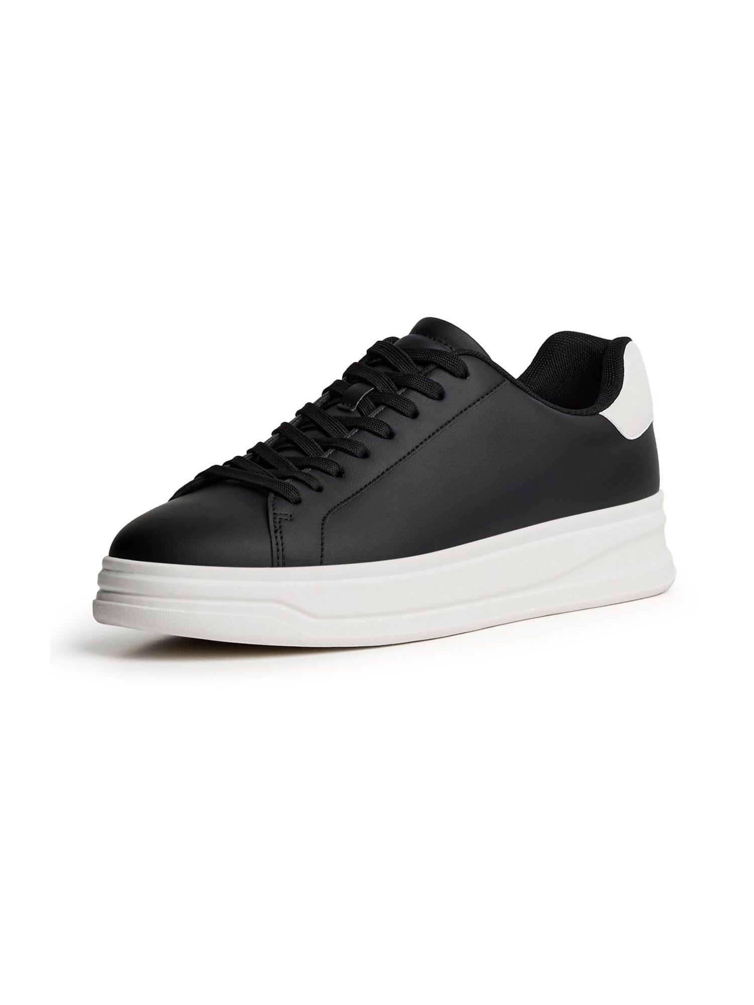 Bershka Sneaker low  negru / alb