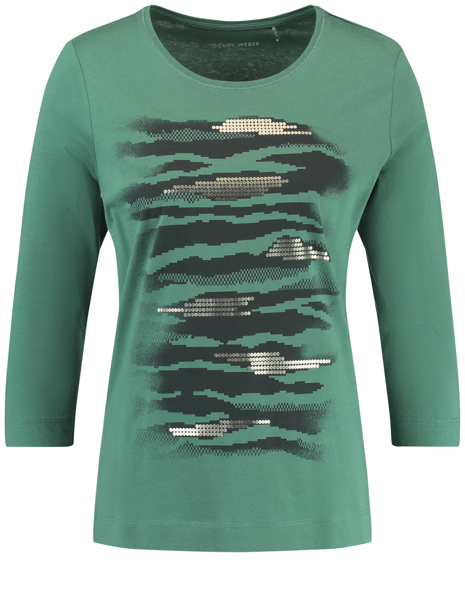 GERRY WEBER Tricou  auriu / verde / negru