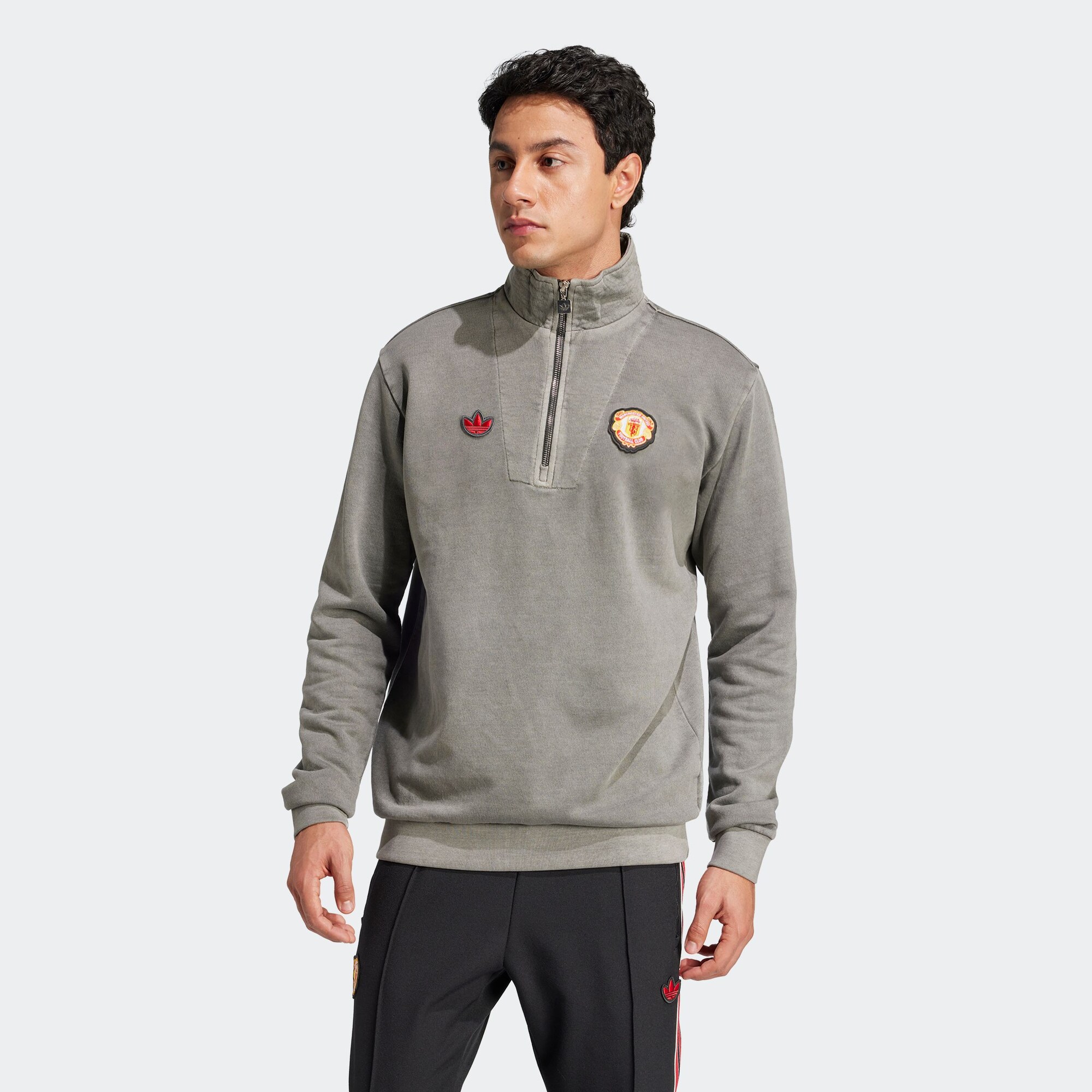 ADIDAS ORIGINALS Tréning póló 'Manchester United Terrace Icons'  kő / sötétvörös / fekete termék 2. képe