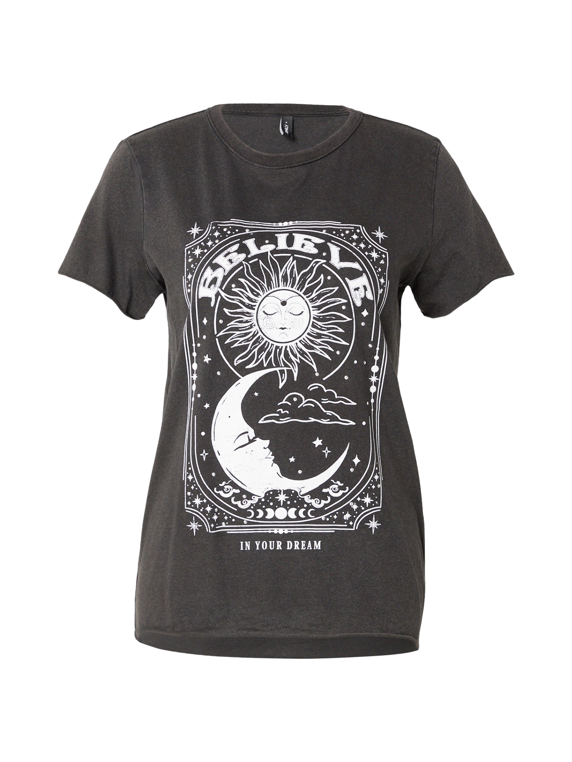 ONLY T-shirt 'ONLLUCY' grå / svartmelerad dam
