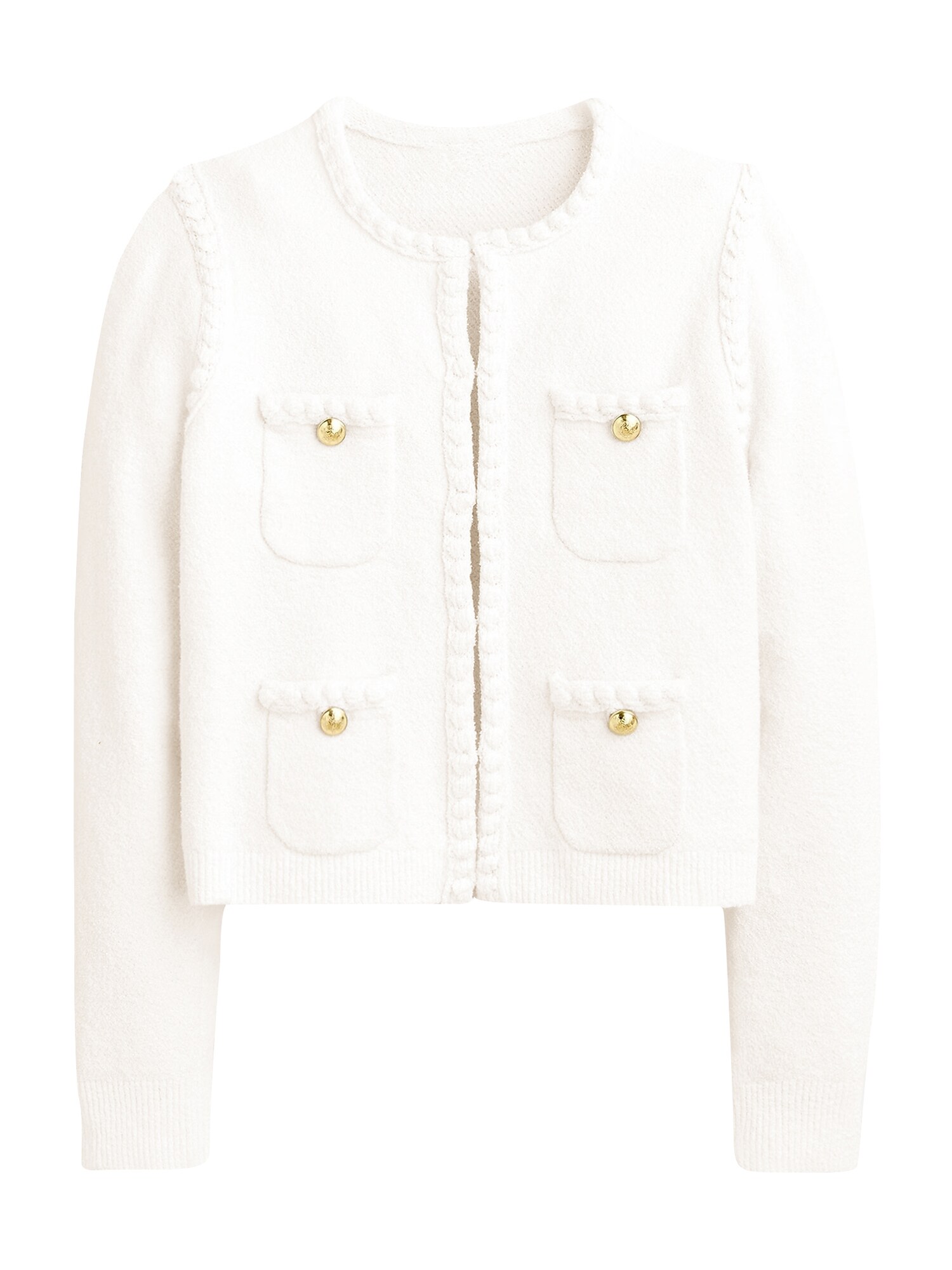 Imily Bela Geacă tricotată  alb