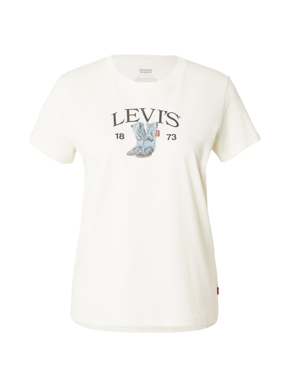 T-shirt 'THE PERFECT' opal / duvblå / mörkgrå