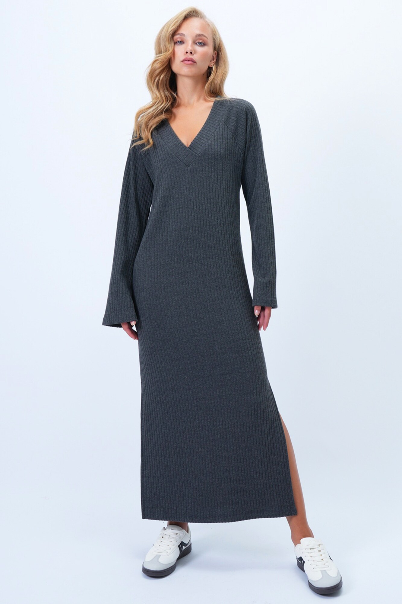 Trend Alaçatı Stili Rochie gri închis