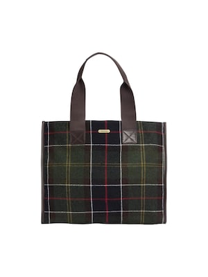 Barbour Bolso de hombro 'TURNBERRY TARTAN TOTE LBA0424'  marrón