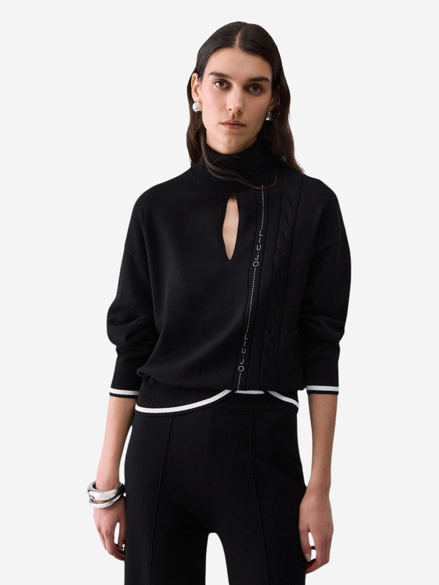 Liu Jo Jersey negro / blanco – imagen 9