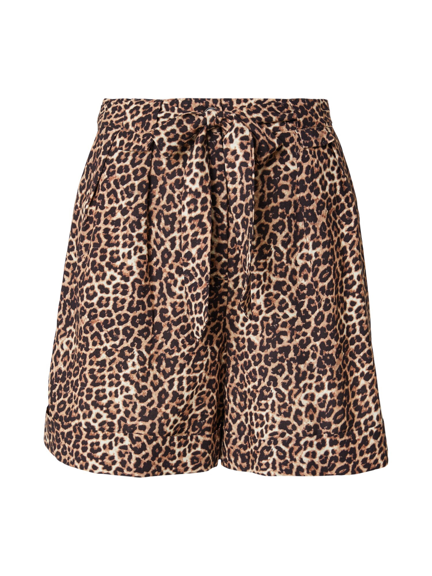 ABOUT YOU Pantalón plisado 'Ellinor'  beige / marrón claro / negro