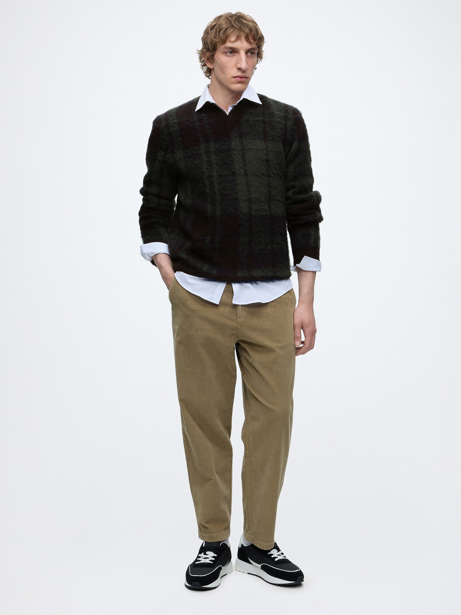 Barbour Jersey 'Hunham'  azul oscuro / oliva / negro – imagen 4