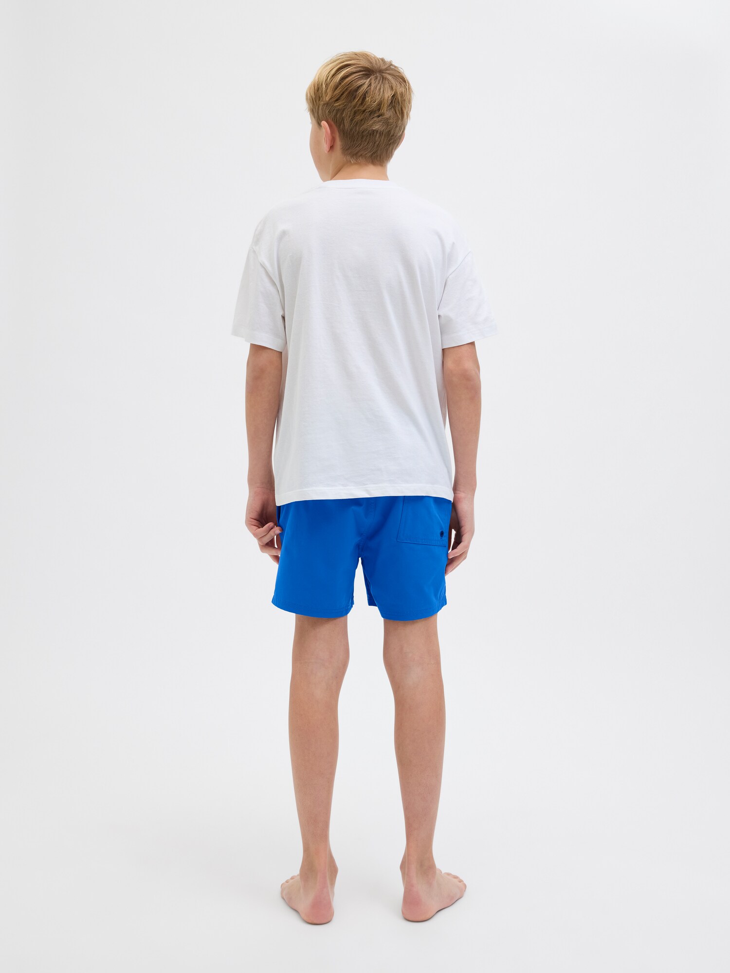 Jack & Jones Junior Plavecké šortky 'JPSTMaui' modrá / kráľovská modrá / červená (obrázok 5)