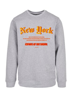 F4NT4STIC Sweatshirt ‘New York COTW’ Grijs / Oranje / Rood