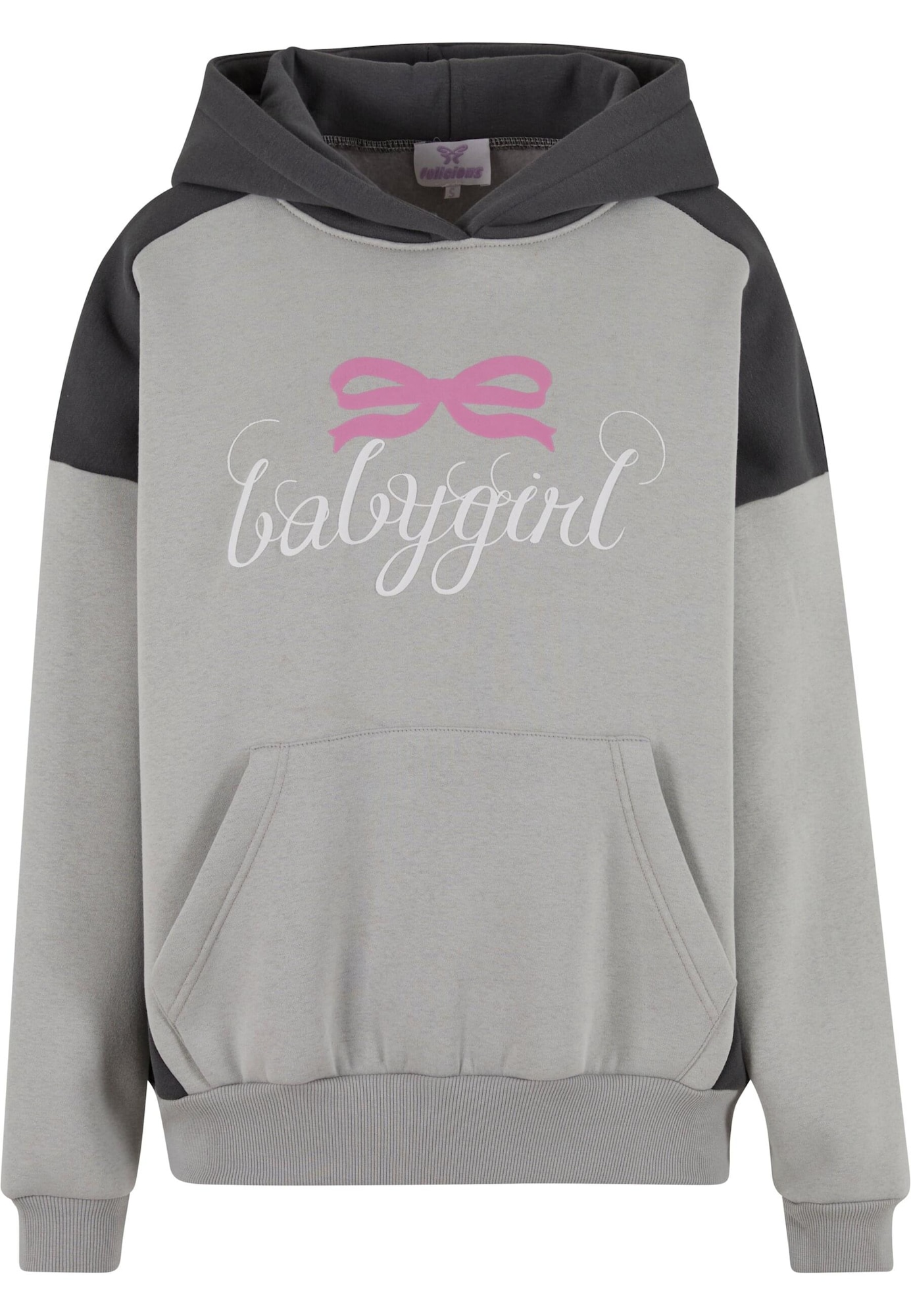 Felicious Bluză de molton Babygirl  gri / roz deschis / negru / alb