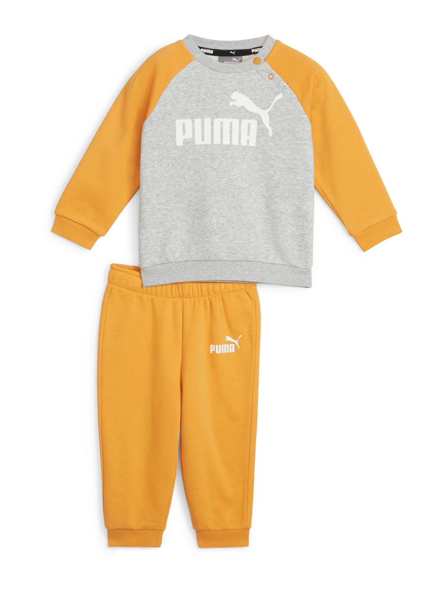 PUMA Jogging komplet 'Essentials'  narančasto žuta / siva melange / bijela