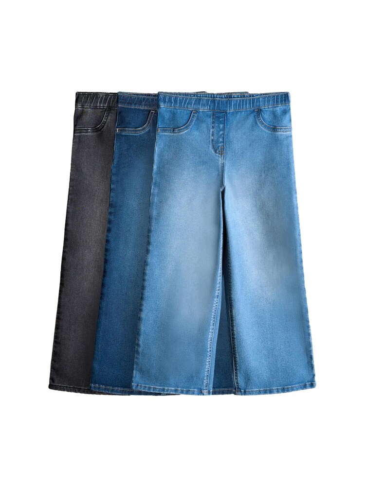 The Set Jeans Mädchen Größe 128 blau / blue denim / schwarz