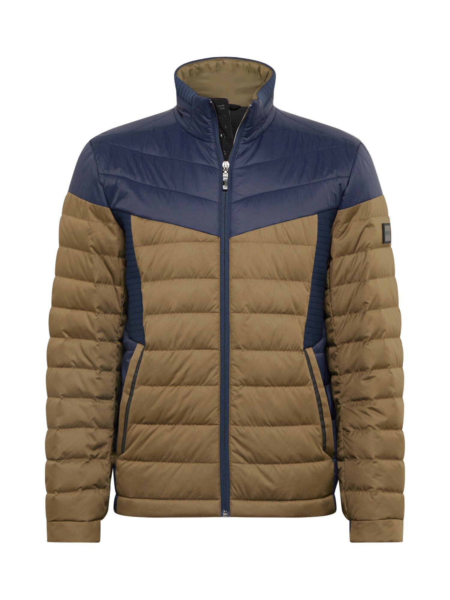 BOSS ATHLEISURE Žieminė striukė 'Vail'  tamsiai mėlyna / alyvuogių spalva