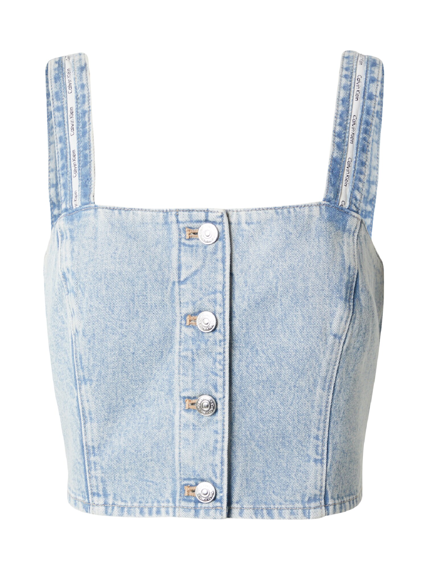 Calvin Klein Jeans Top 'Logo Tape Tank'  modrá denim