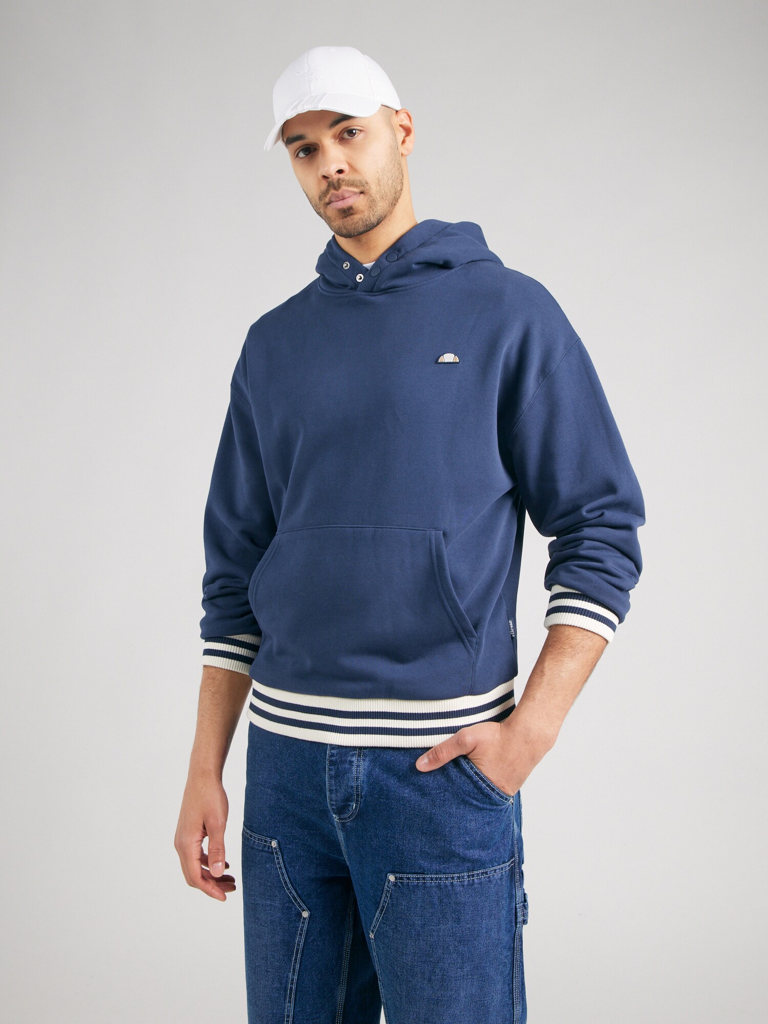 ELLESSE Tréning póló 'Hazzo'  tengerészkék / sárga / fehér termék 2. képe