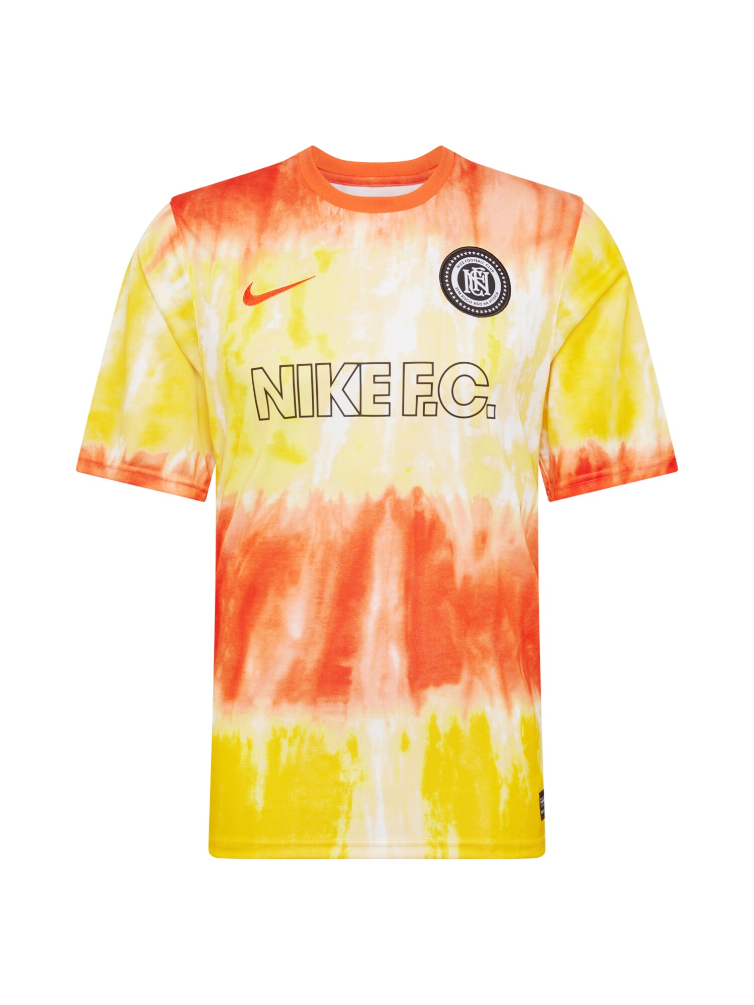 NIKE Triko 'Nike F.C.'  tamsiai oranžinė / geltona / balta / nakties mėlyna