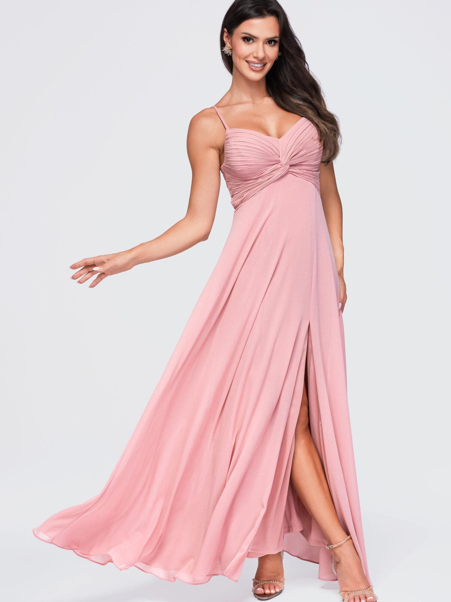 Ombre Večernja haljina rosé